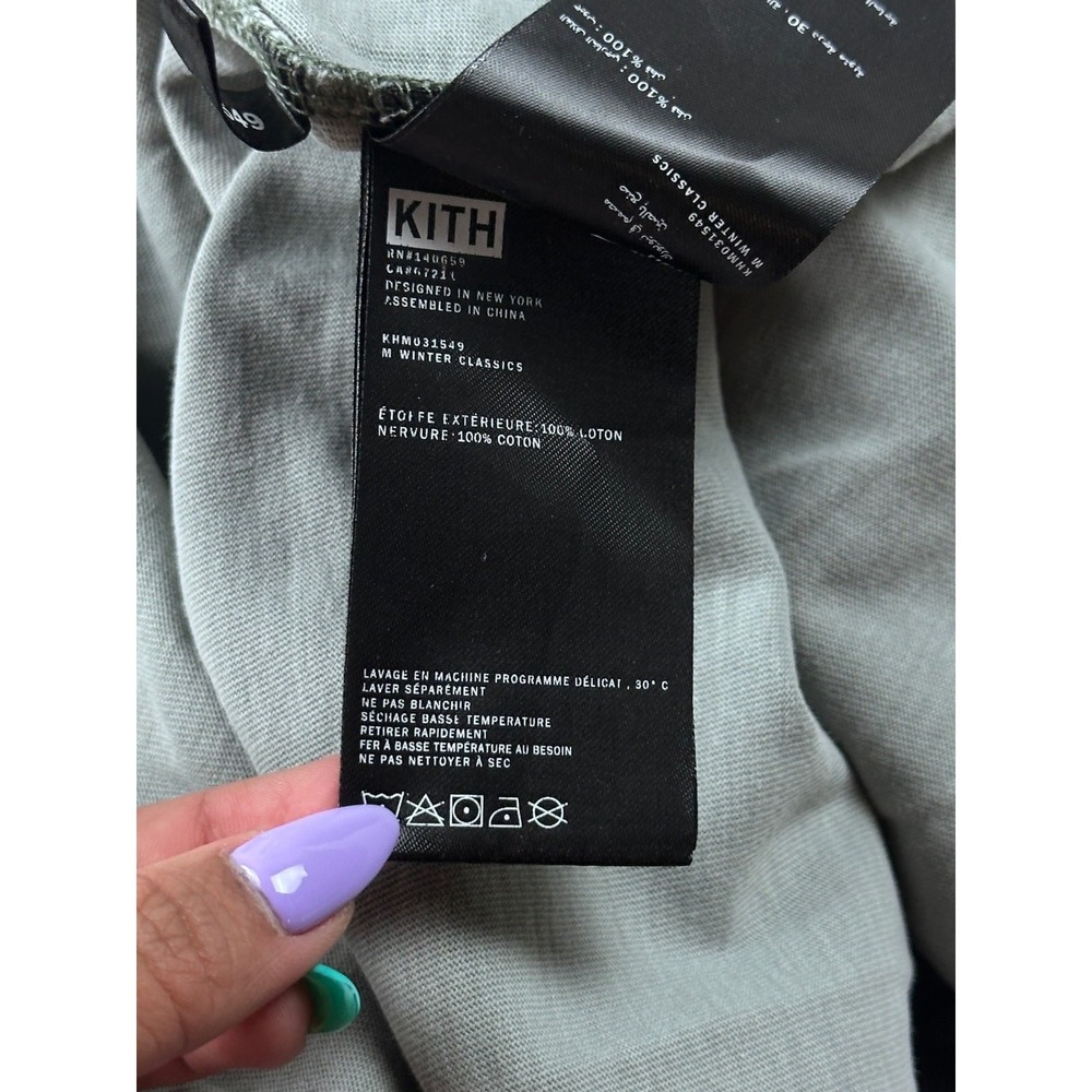 Kith T-Shirt Men M Gray Winter Classics Classic Solid Logo Cotton Streetwear - Picture 10 of 10